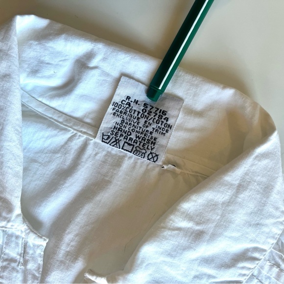 White Embroidered Button-Up Blouse - Picture 5 of 5